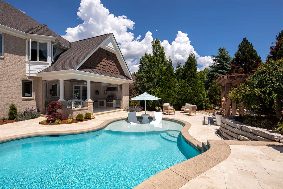Custom Backyard with Pool